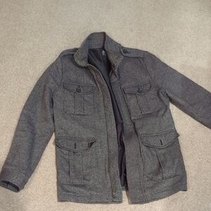 Express Gray Military Field Jacket